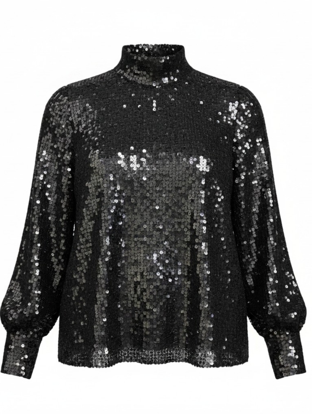 AllSaints Black Sequin Top